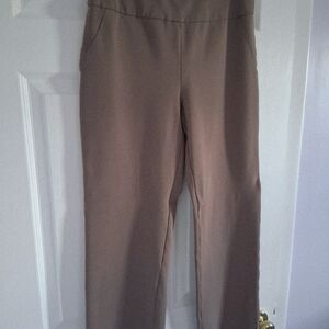 Elegant Women's Tan Straight Leg Pants